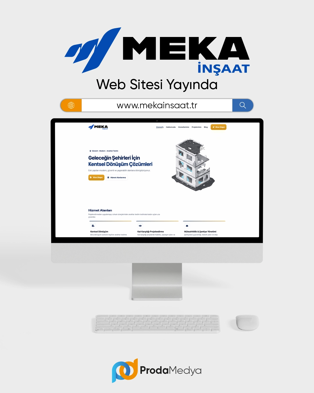 MEKA İnşaat Web Sitesi Yayında