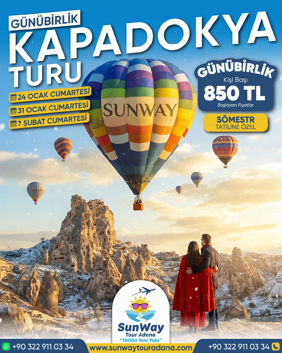 SunWay Tour Adana Sosyal Medya Tasarım Çalışmalarımız - görsel