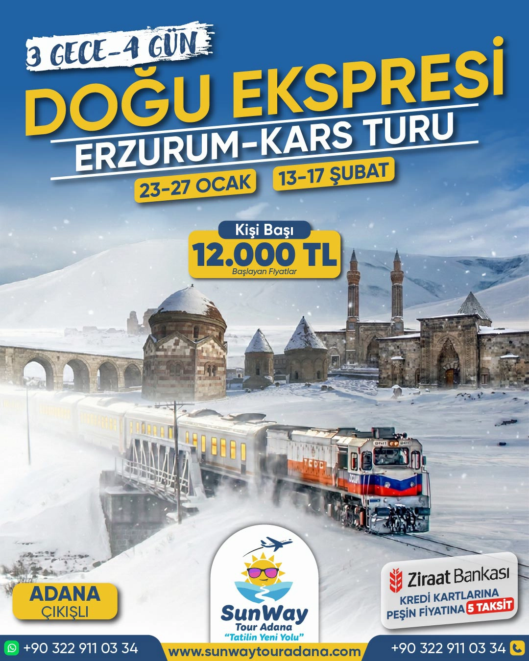 SunWay Tour Adana Sosyal Medya Tasarım Çalışmalarımız - görsel