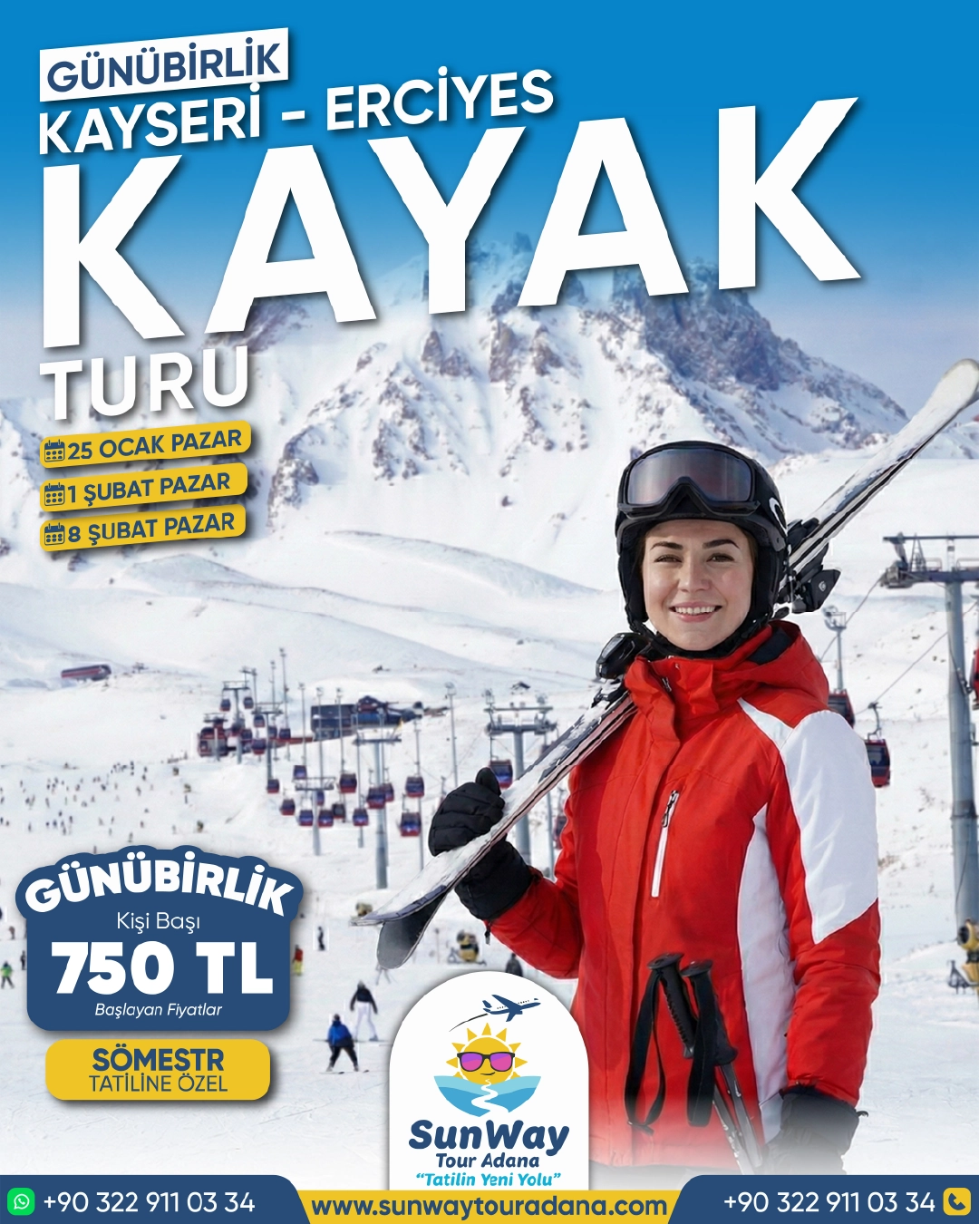 SunWay Tour Adana Sosyal Medya Tasarım Çalışmalarımız - görsel