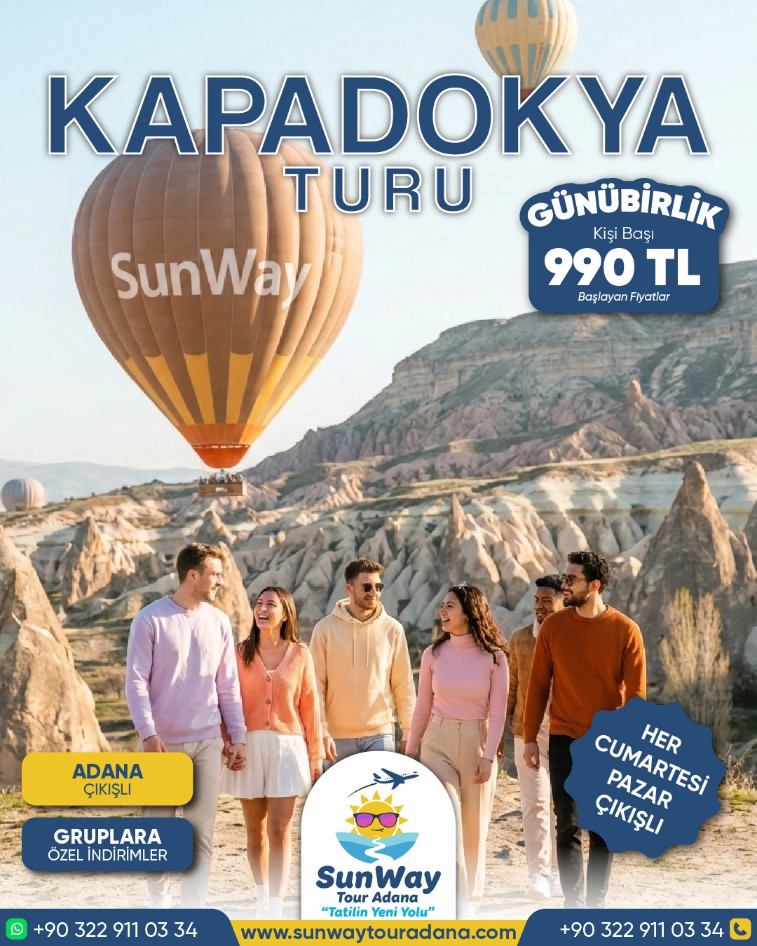 SunWay Tour Adana Sosyal Medya Tasarım Çalışmalarımız - görsel